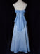 Elegant Blue A-line Spaghetti Strap  Long Prom Dress to Impress,WGP1721