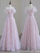 Stylish Strapless Shiny Pink A-line Beaded Long Party Dress Prom Dresses ,WGP1779