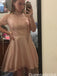 Gorgeous Off-shoulder Lace A-line Short Mini Homecoming Dress,QB1010