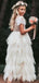 Elegant White Tulle Lace Appliques A-Line Cheap Simple Long Flower Girl Dresses, FGS0041