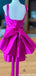 Elegant Spaghetti Strap Square Sheath Short Mini Homecoming Dress,QB1015