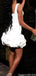 Unique Spaghetti Strap A-line Short Mini Homecoming Dress,QB1017