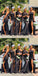 Sexy Black Off Shoulder Side Slit Simple Cheap Mermaid Long Bridesmaid Dresses, BDS0217