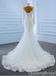 Gorgeous White Beaded Long Sleeves High Neck Embroidery Mermaid Lace up Back Party Dress Long Prom Dresses to Impress ,WGP1701