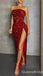 Shiny Strapless High Slit Mermaid Long Party Dress Prom Dresses ,WGP1799