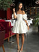 Elegant Off Shoulder Bubble A-Line Short Homecoming Dresses,QB0399