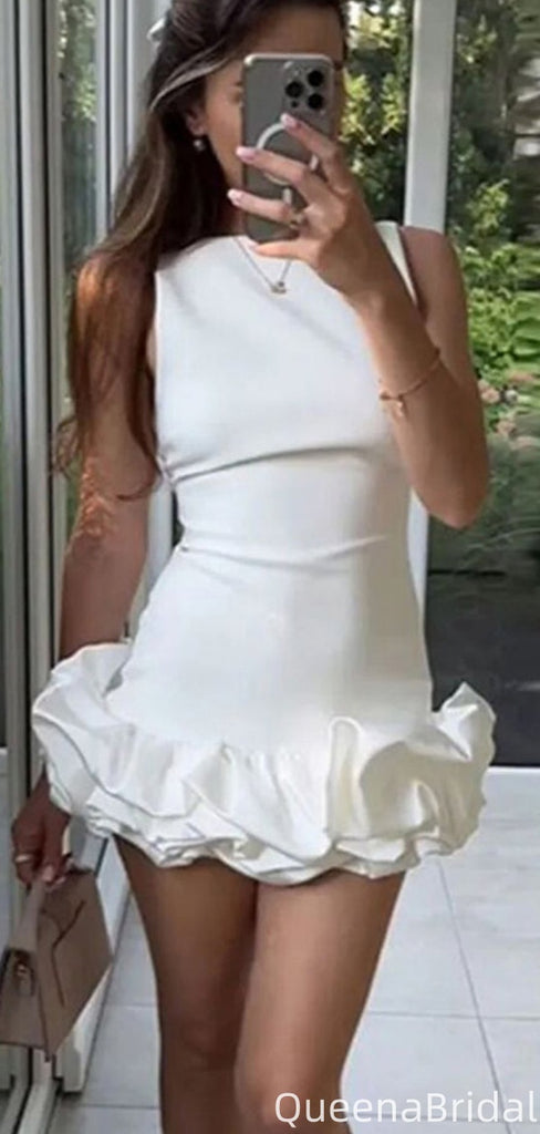 Gorgeous Sleeveless Sheath Short Mini Homecoming Dress,QB1024