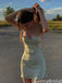 Casual Spaghetti Strap Sheath Short Mini Homecoming Dress,QB1026