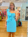 Elegant One-shoulder Sheath Short Mini Homecoming Dress,QB1035