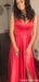 Elegant Spaghetti Strap V-neck A-line Long Formal Gown to Impress,WGP2114
