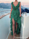 Sexy Deep V-neck Sleeveless Side Slit Evening Gown Long Prom Dresses ,WGP612