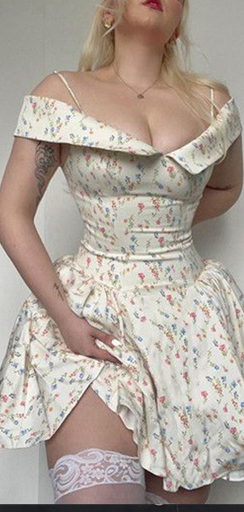 Sexy Off Shoulder Spaghetti Straps A-line Short Homecoming Dresses, QB0576