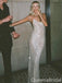 Shiny Ivory Mermaid Spaghetti Straps Long Party Dress Prom Dresses ,WGP1845
