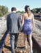 Elegant purple Straight Across Homecoming Dress Graduation Party Dress , QB0877