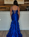 Elegant Blue Mermaid V-neck Long Formal Gown to Impress,WGP1749