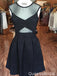 Sexy Illusion A-line Short Mini Homecoming Dress,QB1049