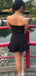 Formal Black Halter Sheath Short Mini Homecoming Dress,QB1054