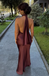 Sexy Red High Neck Mermaid Long Formal Gown to Impress,WGP1826