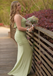 Sexy Green Straight Across Mermaid Long Formal Gown to Impress,WGP1866