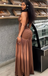 Sexy Brown V-ncek Long Formal Gown to Impress,WGP1874