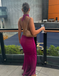 Sexy Purple V-neck Mermaid Long Formal Gown to Impress,WGP1914