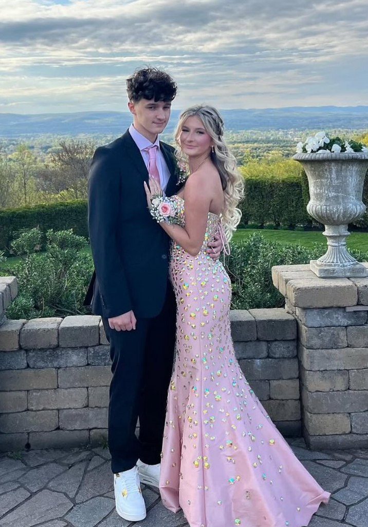 Sparkly Pink Sweetheart Mermaid Long Formal Gown to Impress,WGP1928