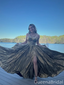 Elegant Gold A-line Slit Long Formal Gown to Impress,WGP1935