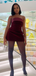 Popular Red Straight Across Homecoming Dress Graduation Party Dress , QB0950