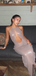 Popular Champagne V-neck Mermaid Long Formal Gown to Impress,WGP1954