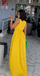 Popular Yellow A-line Spaghetti Straps Long Formal Gown to Impress,WGP1957