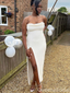 Popular White Slit Mermaid Long Formal Gown to Impress,WGP1982