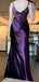 Sexy Purple  Mermaid Spaghetti Strap Long Prom Dresses,WGP432