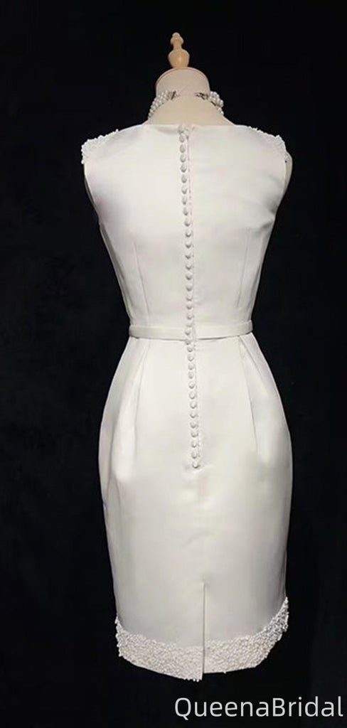 Elegant V-neck sheath Short Mini Homecoming Dress,QB1060