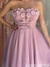 Elegant Strapless A-line Short Mini Homecoming Dress,QB1062