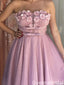 Elegant Strapless A-line Short Mini Homecoming Dress,QB1062