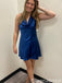 Casual Halter A-line Short Mini Homecoming Dress,QB1070