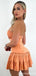 Elegant Tight Strapless A-line Homecoming Dress Graduation Party Dress,QB0975