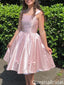 Elegant Spaghetti Strap A-line Short Mini Homecoming Dress,QB1079