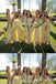 Light Yellow Strapless Sheath Long Bridesmaid Dresses , BDS0206