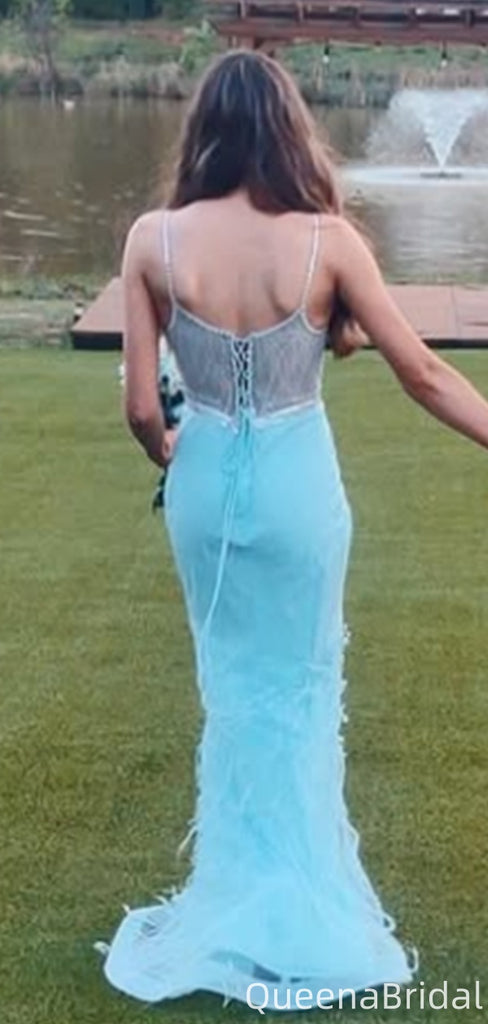 Gorgeous Spaghetti Strap V-neck Mermaid Long Formal Gown to Impress,WGP2021