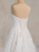 Elegant White Half Sleeves Off Shoulder Tulle Lace Appliques V Neck Side Slit A-Line Long Cheap Wedding Dresses,WGP218