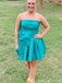 Elegant Strapless A-line Short Mini Homecoming Dress,QB1091