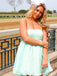 Casual Spaghetti Strap A-line Short Mini Homecoming Dress,QB1094