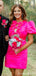 Gorgeous Short Sleeves Sheath Short Mini Homecoming Dress,QB0993