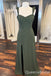 Gorgeous Green Sweetheart Side Slit A-line Long Prom Dresses  ,WGP1585