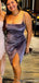Gorgeous Spaghetti Strap Sheath Short Mini Homecoming Dress,QB1104