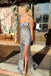Elegant Silver Spaghetti Straps Mermaid Long Formal Gown to Impress,WGP1859