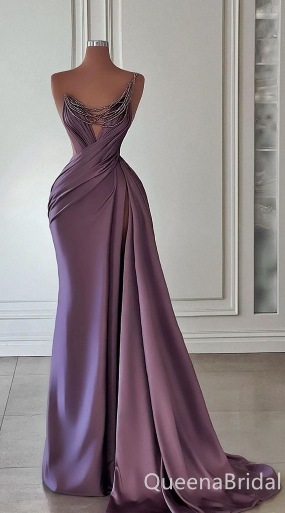 Purple Plunging Mermaid Long Prom Dresses to Impress ,WGP1339