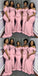 Pink Off Shoulder Sweetheart Mermaid Long Charming Bridesmaid Dresses , BDS0153