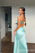 Gorgeous Mint Green Spaghetti Straps Sheath Long Party Dress Prom Dresses ,WGP1886